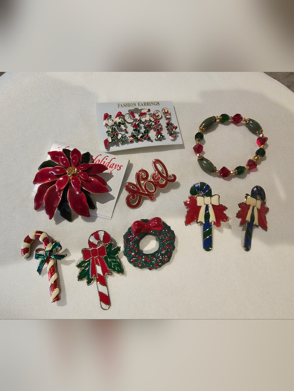 Vintage Holiday Enamel Variety Jewelry I